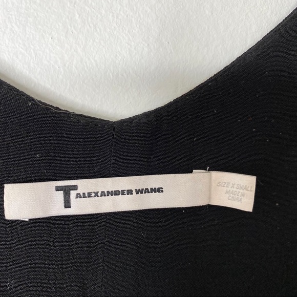 T by Alexander Wang Viscose Crepe Cropped Jumpsuit Romper Black Size XS - Picture 13 of 13